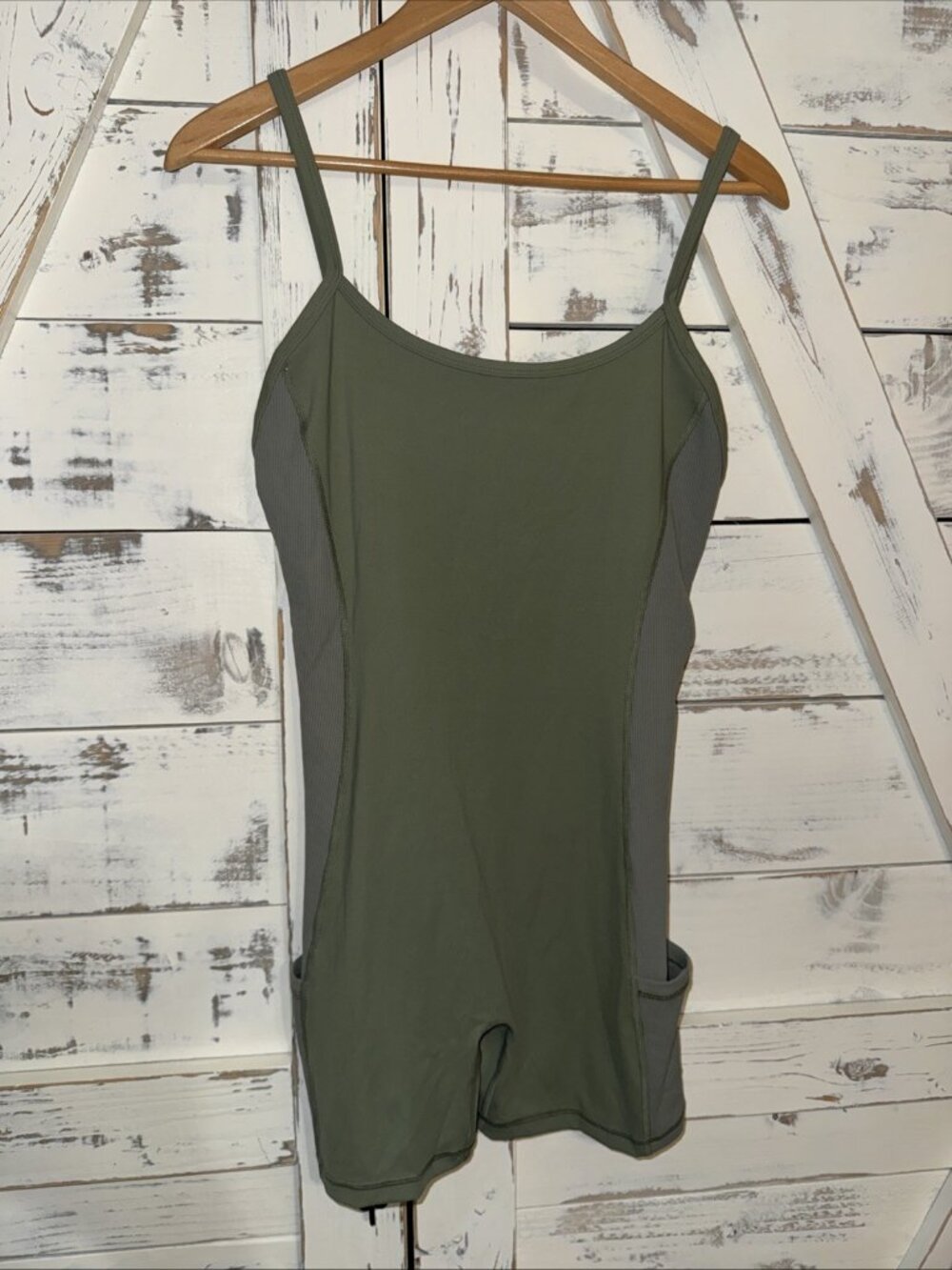 Offline By Aerie Tank Romper Jumpsuit Womens Size L Racerback Stretch Ribbed